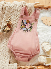Baby Girls Embroidered Sleeveless Onesie Clothes