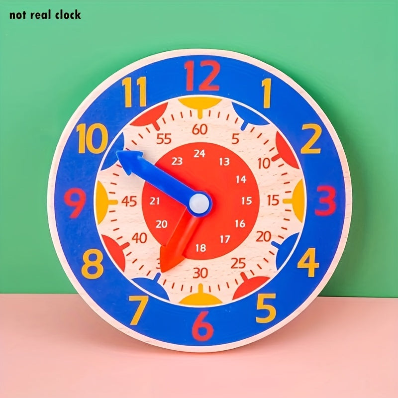 Wooden Educational Clock Toy Kids' Time Teaching Aid Math Cognitive Skill