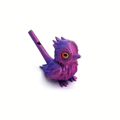 Colorful 3D Printed Whistling Bird Figurines with Realistic Eyes