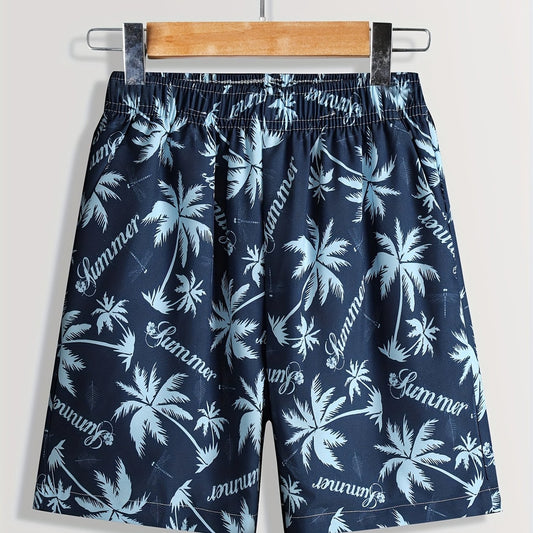 Boys Coconut Trees Casual Shorts for Vacation Beach