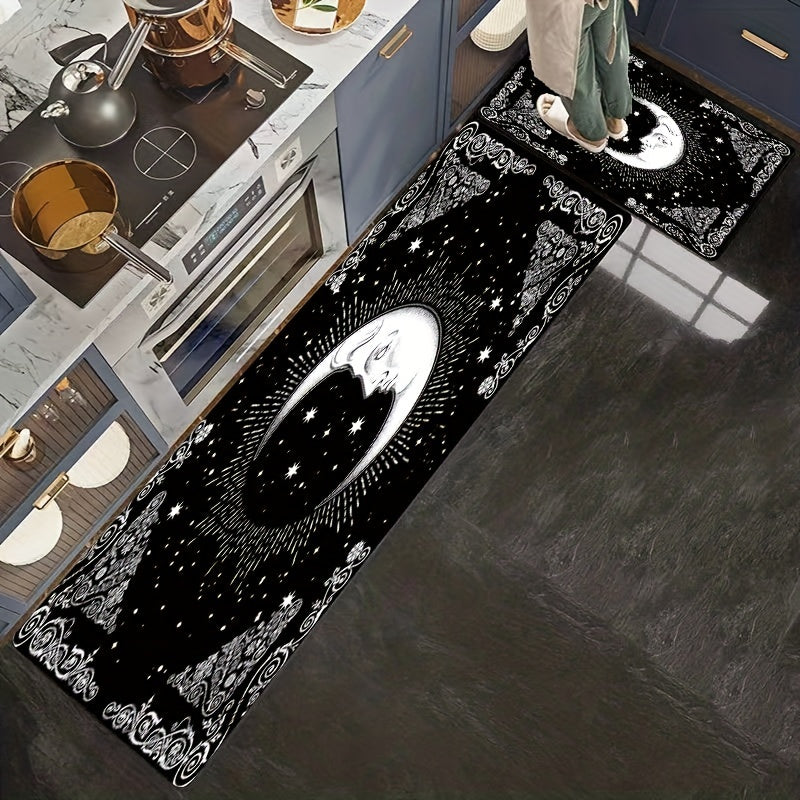 Soft Kitchen Rug And Moon Absorbent Mat Anti Fatigue Rug Runner Throw Rug