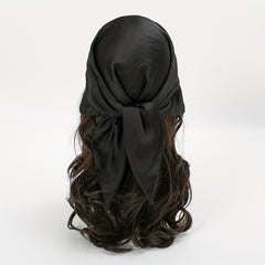Satin Bandana Square Scarf Necktie Head Wrap Hair Accessory
