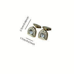 Men's Rhinestone Arch Cufflinks