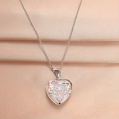 Heart shaped Pendant Crystal Necklace Gift for Daughter