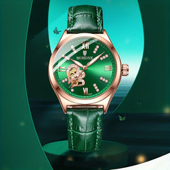 Women's Green Alloy Mechanical Watch