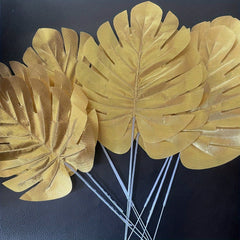 10pcs Tropical Palm Leaves for Luau Beach Table Decor
