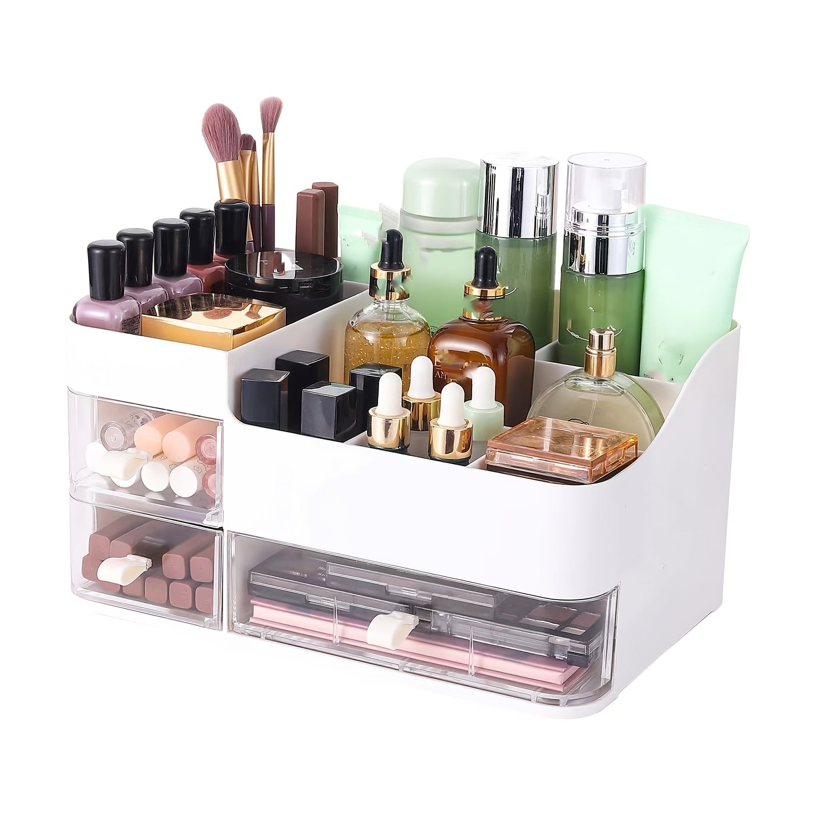 Cosmetics Organizer with Drawers Countertop Storage for Makeup