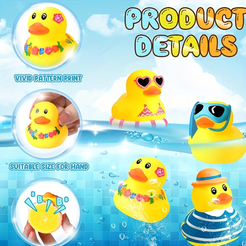 5Pcs Rubber Ducks Bath Toys Christmas Party Favors Perfect for Kids