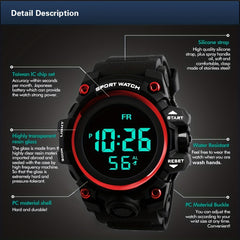 Men's Outdoor Sports Digital Watch Multifunctional Glow