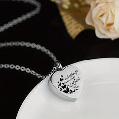 Heart Pendant Cremation Jewelry for Pet Ashes Stainless Steel Urn Necklace