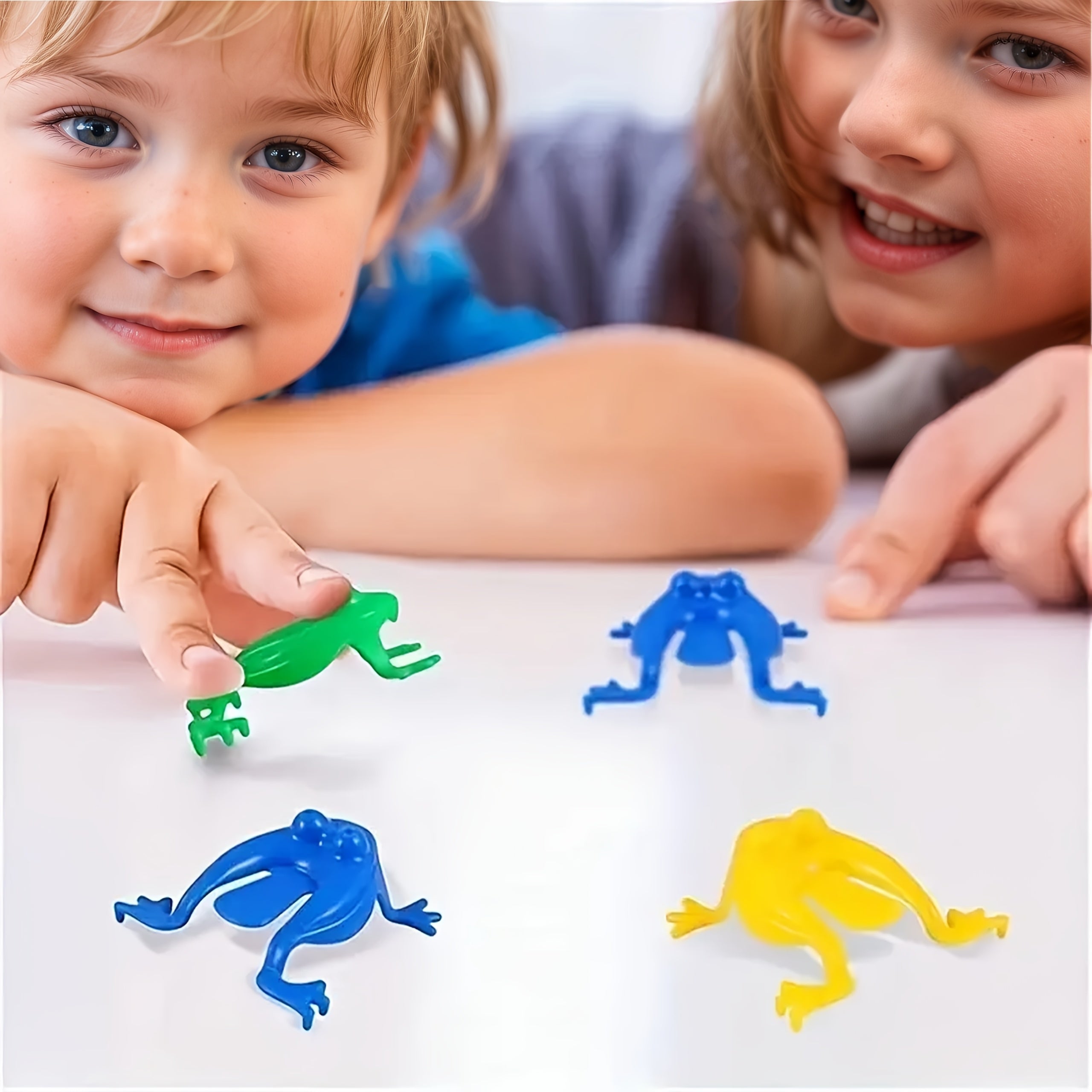 24pcs 12pcs Bouncing Frog Interactive Family Game Plastic Toy Frogs for Kids