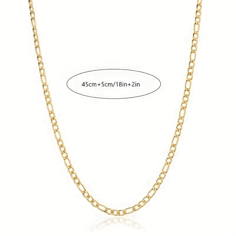 Stainless Steel 18K Plated Chain Necklace For Women Jewelry
