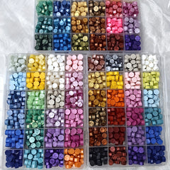 24 Colors Fire Lacquer Wax Pellet Set for Seal Stamp Tools