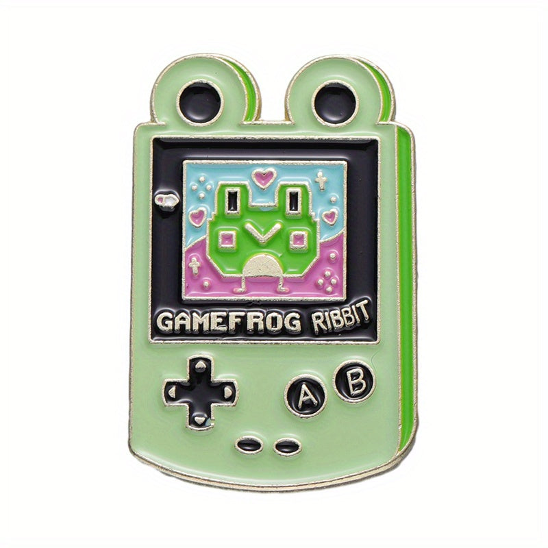 Frog Game Console Enamel Pins Frog Brooches Lapel Badges Animal Funny Jewelry