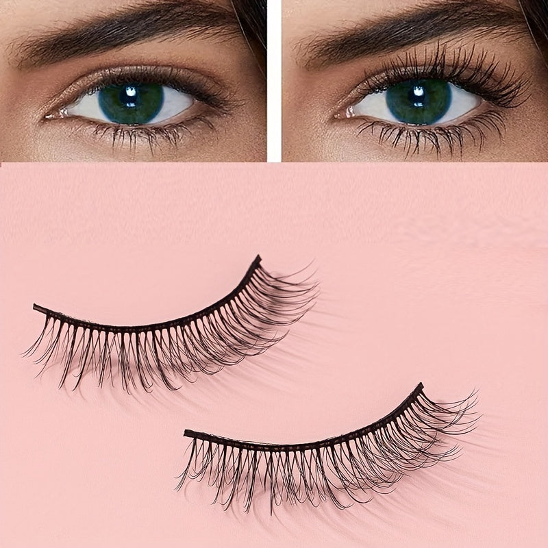 5 Pairs False Eyelashes Criss Cross Curly Makeup Extension Natural Look Lashes