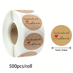 With Love Seal Sticker for Gift Packaging 500pcs