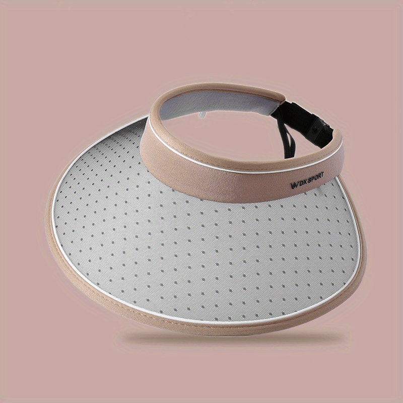 Adjustable Photochromic Visor Hat Dotted Wide Brim UV Protection Sun Hat