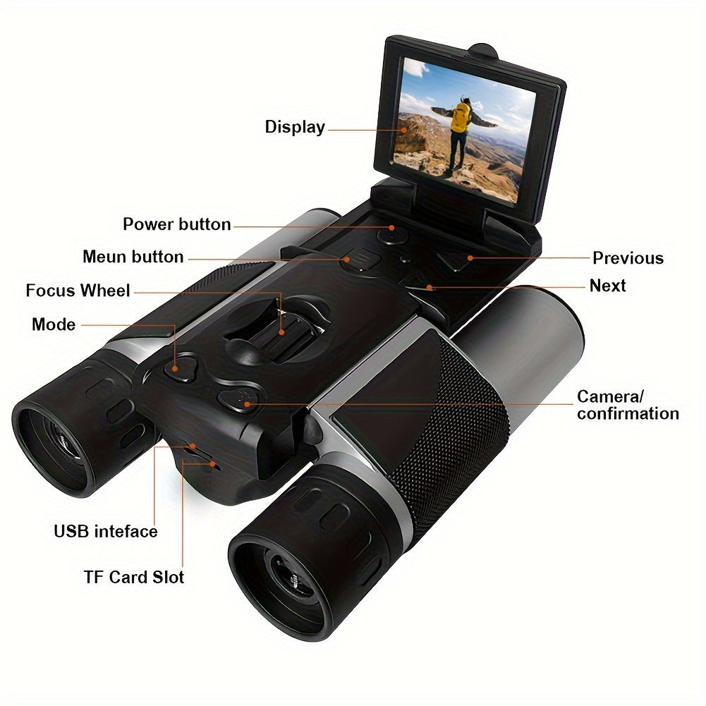Outdoor 2 5K HD Video Binoculars Digital Telescope Waterproof