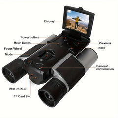 Outdoor 2 5K HD Video Binoculars Digital Telescope Waterproof