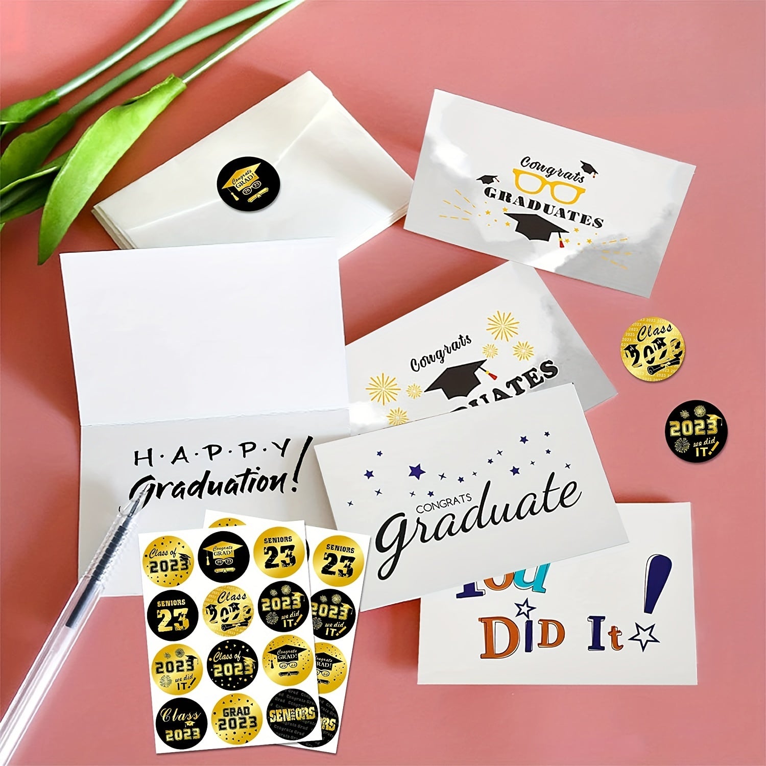 72pc Graduation Stickers - Celebrate Your Success!