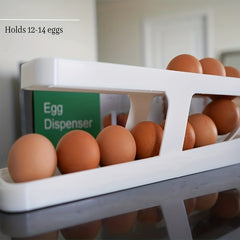 Egg Dispenser 2-Tier Egg Trays Storage Box For Refrigerator