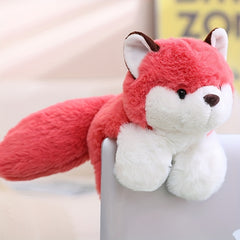 2pcs Plush Fox Dog Squeeze Hand Toy Soft Red & Fur Mixed Colors