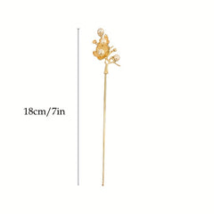 Metal Vintage Hairpin Faux Pearl Hair Stick Hairpin