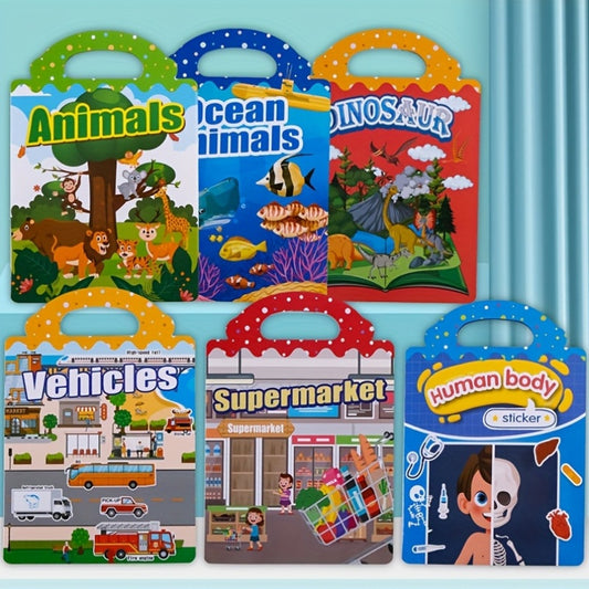 Handheld Jelly Quiet Sticker Book Educational Brain Puzzle Toy