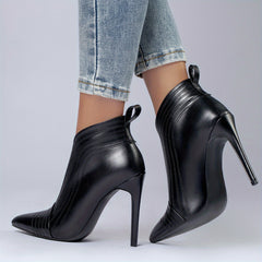 Women's Point Toe Stiletto Heeled Ankle Boots