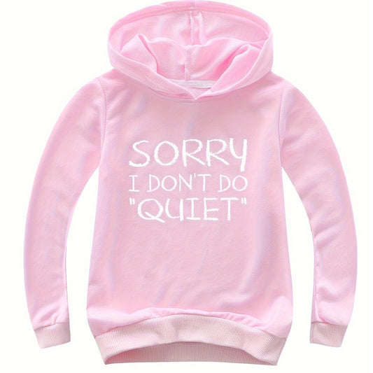 Print Hooded Sweatshirt Comfy Pullover Girls Sports