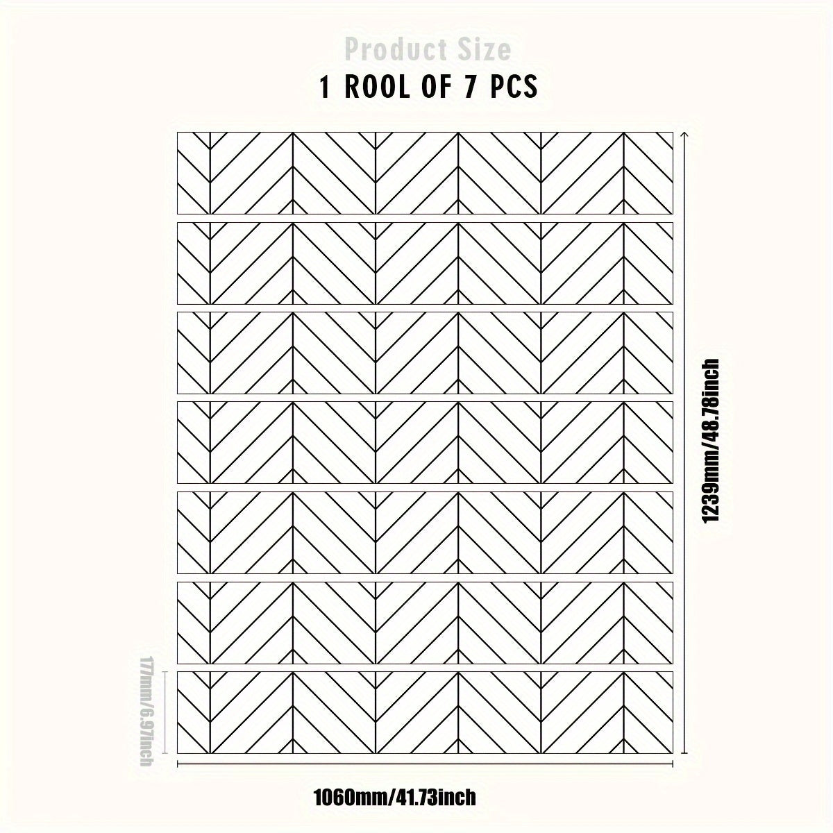 Nordic Geometric Line Pattern Stair Decal 106 2x18 01cm
