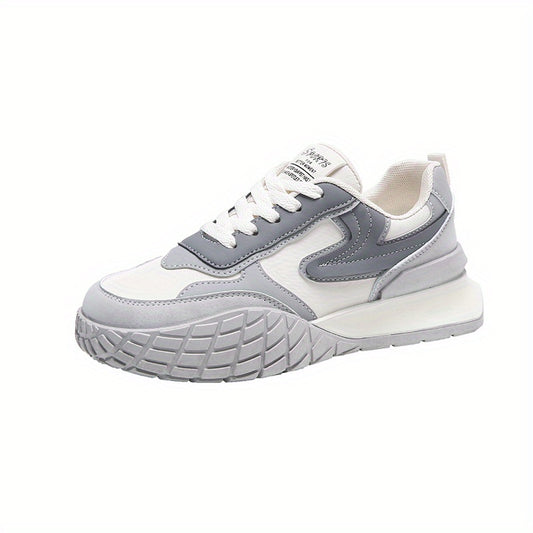 Colorblock Platform Sneakers Low Top Sports Shoes Casual Walking Shoes