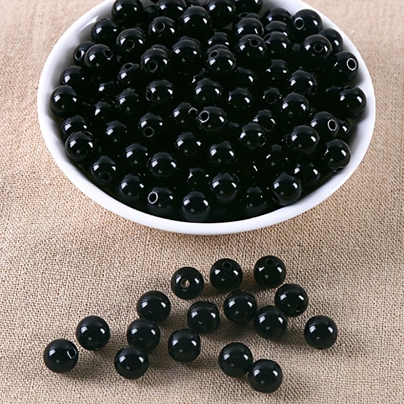 500pcs 4mm 20mm Round Solid Energy Beads Small Hole for Jewelry Making