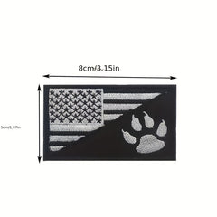 Dog Patch American Flag Embroidered Patch Tactical Dog Paw Patches Vests