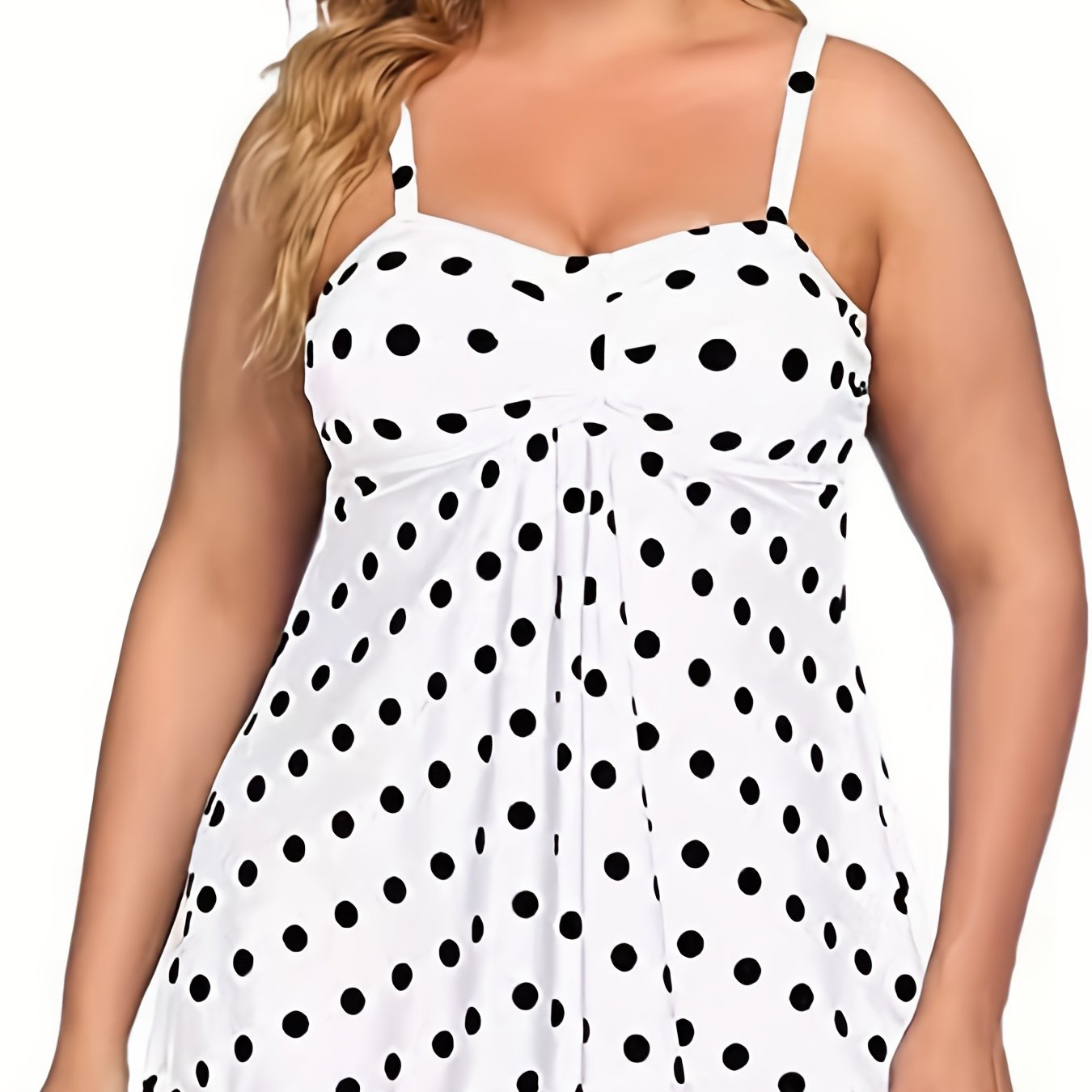  Polka Dot Print Cami Top & Shorts Bathing Suit Set