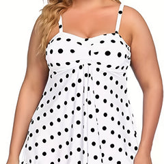  Polka Dot Print Cami Top & Shorts Bathing Suit Set