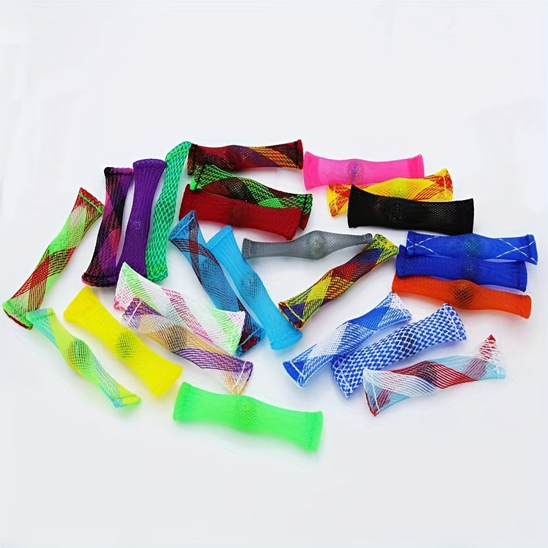 10pcs Fidget Toy Woven Mesh Tube Compression Decompression Adult Decompression