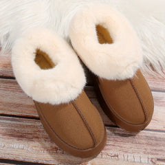 Fur Fleece Lined Thermal Plush Fall Snow Boots Winter Keep Warm