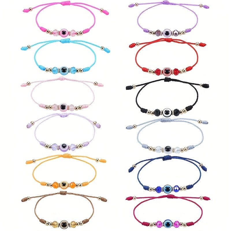 Multicolor Evil Eye Bracelet for Protection and Good Luck