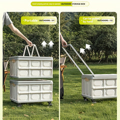 Outdoor Camping Storage Box Folding Suitcase Car Trunk Organizer