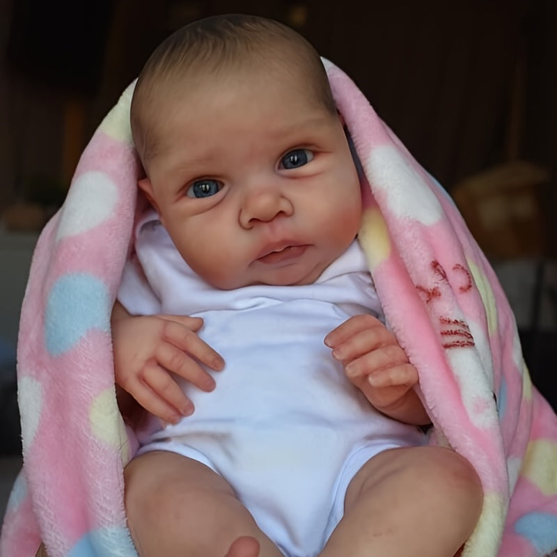 Hand-Painted Reborn Baby Doll Soft Touch Skin Painted Hair Gift