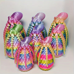 Colorful 3D Printed Octopus Mystery Gift with Octopus Dragon Eggs