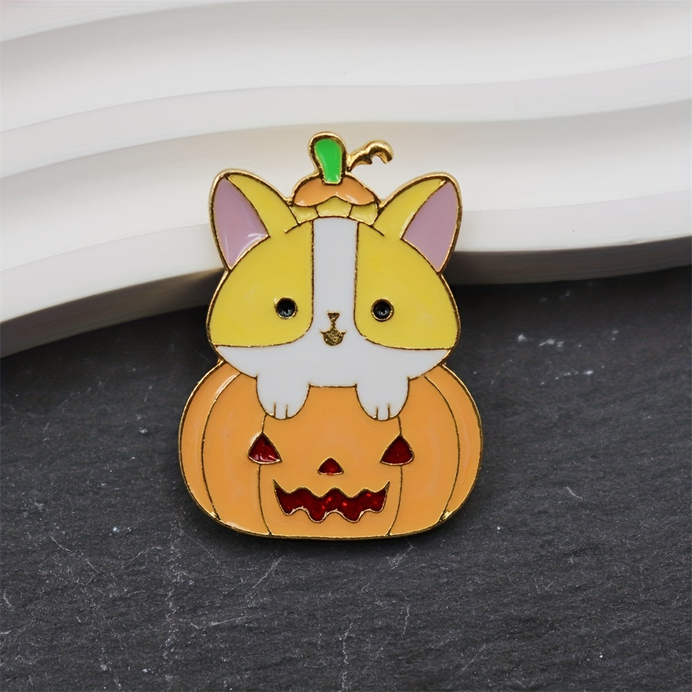 Anime Pumpkin Trick Or Treat Novelty Brooch For Men