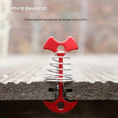 Aluminum Alloy Fishbone Ground Nails Stainless Steel Fixed Spring Hook