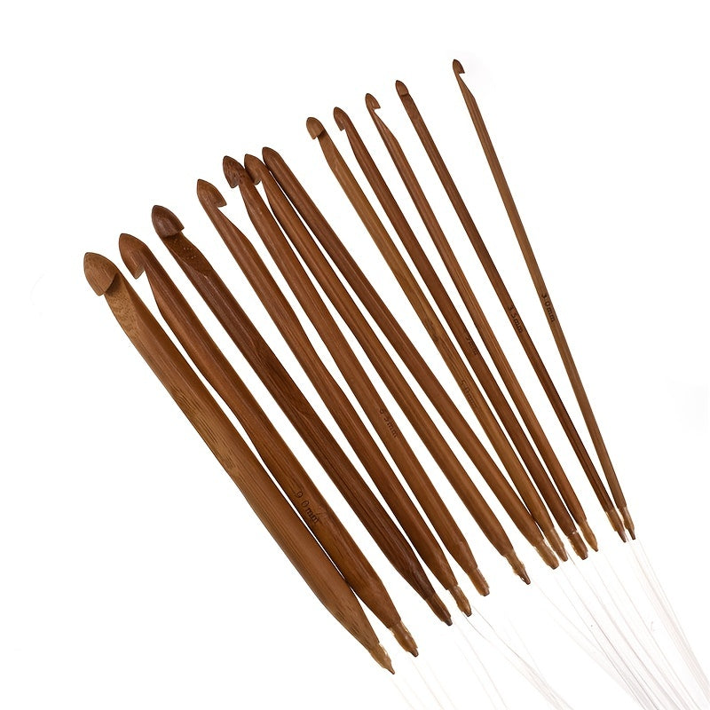 12pcs Carbonized Ring Crochet Knitting Needles DIY Knitting Tools