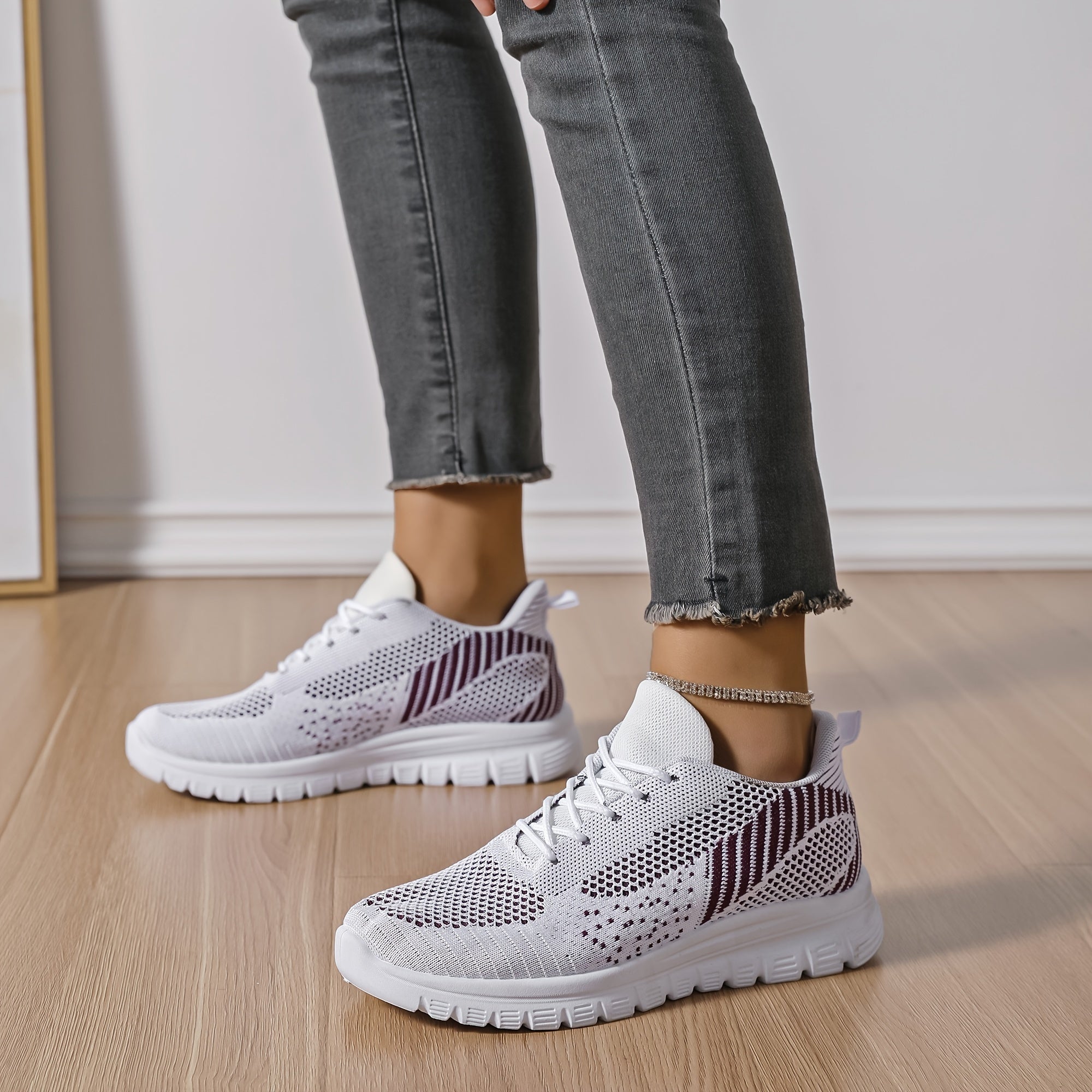 Mesh Breathable Non-slip Running Shoes Lightweight Comfortable