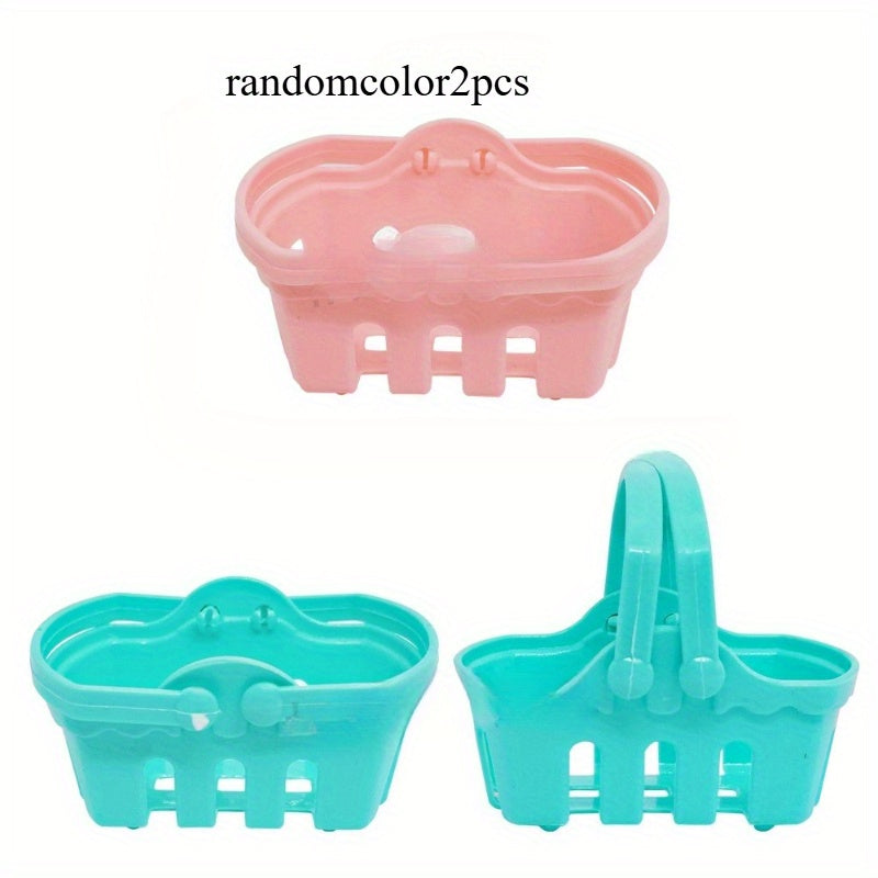 2pcs Mini Shopping Basket Portable Supermarket Toy