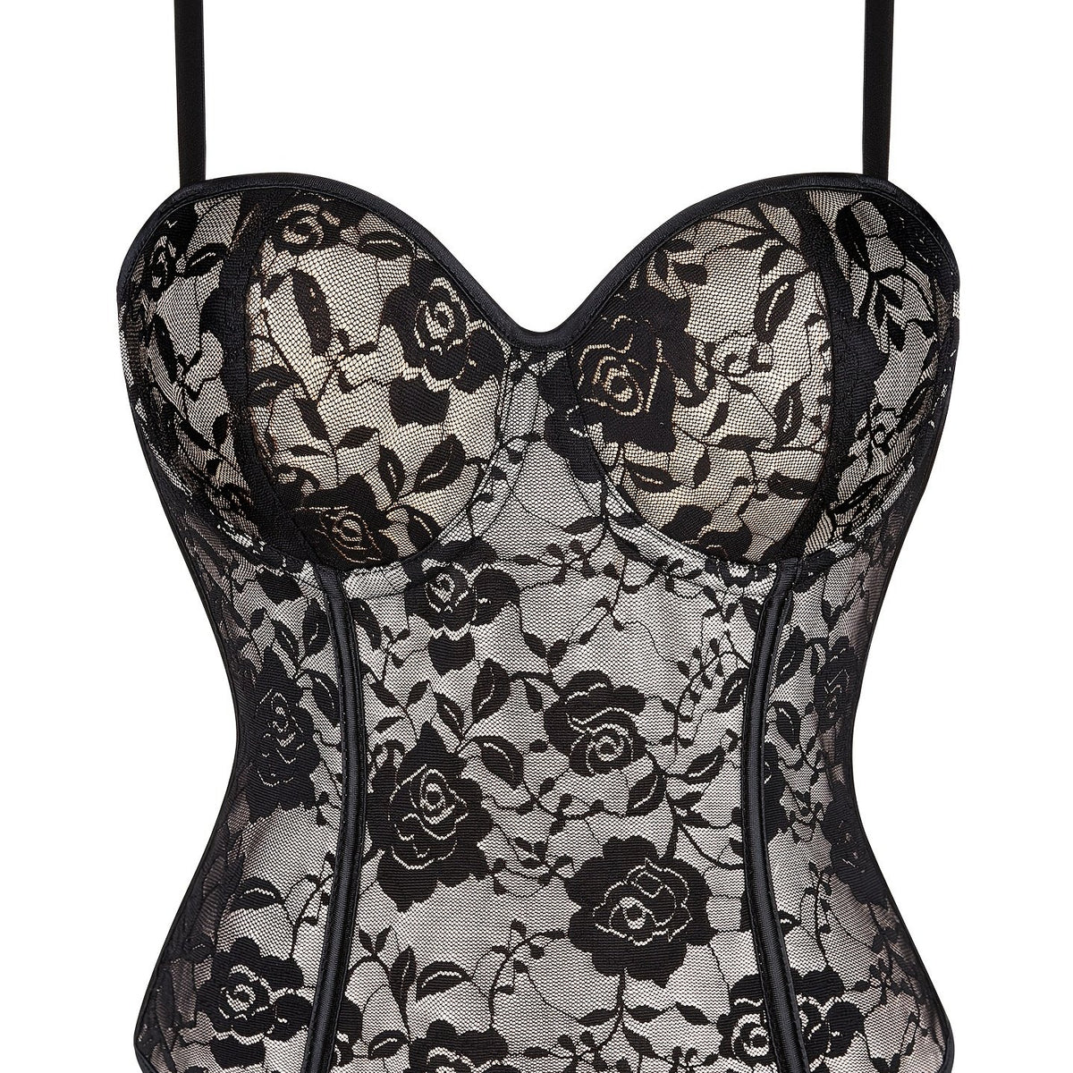 Floral Lace Shaping Cami Top Tummy Control Slimmer Underwear
