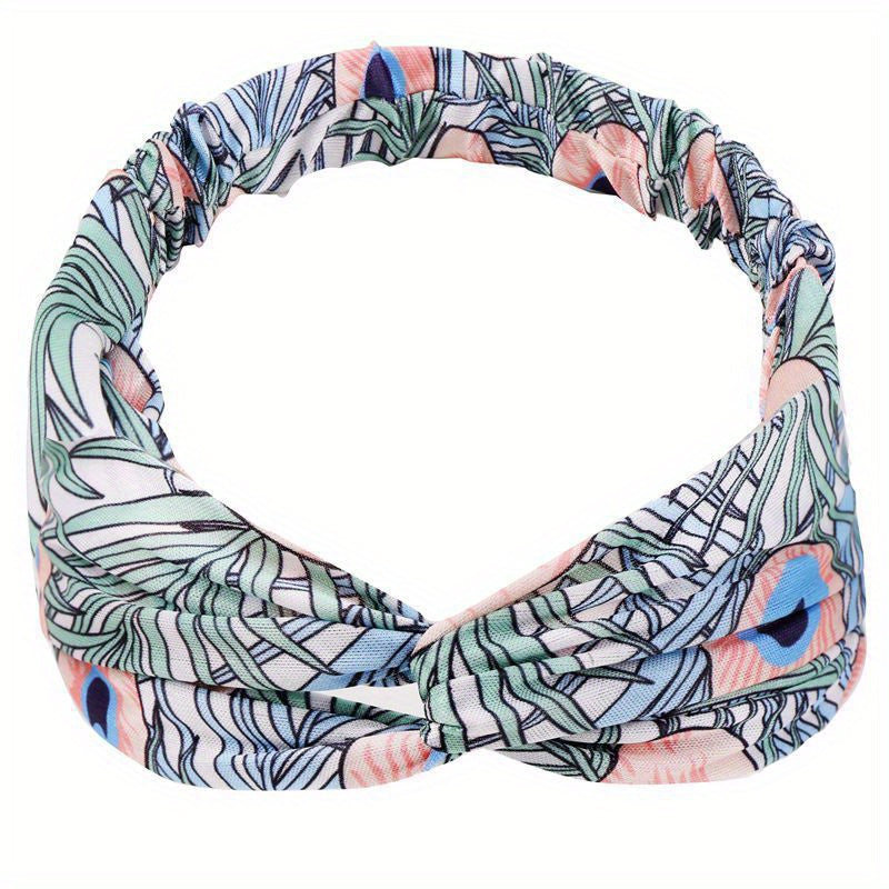 Women's Cross Leather Hair Bands Multicolor Bundle