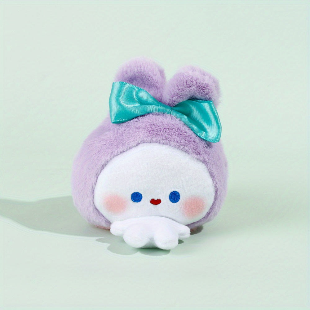 Double-Sided Bunny Doll Charm Plush Toy Pendant for Girls
